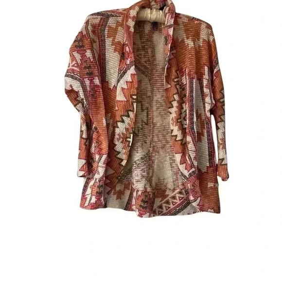 Tribal Pattern Knit Cardigan - Picture 1 of 2